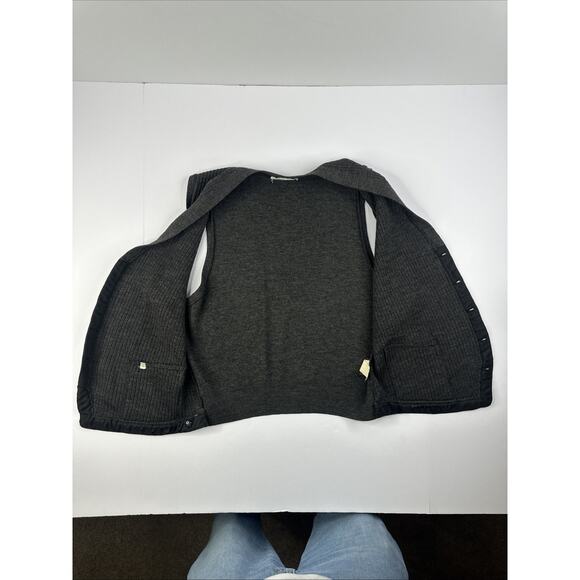 Men's Gray Cardigan Sweater Vest - Picture 9 of 9